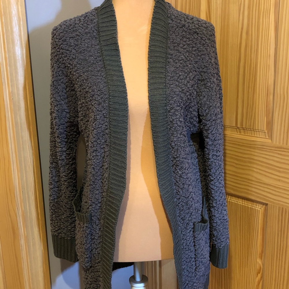 Grey Popcorn Cardigan